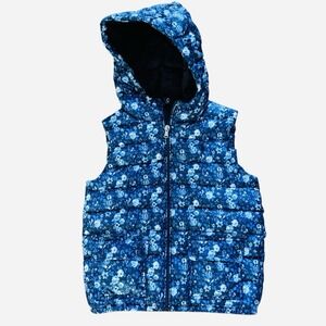 Polo‎ Ralph Lauren Puffer Vest Girls Size 6X Water Resistant Floral Blue